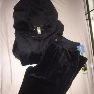 grey velour sweatsuit